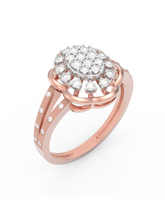 18K Gold & Diamond Ring For Women KRL10498